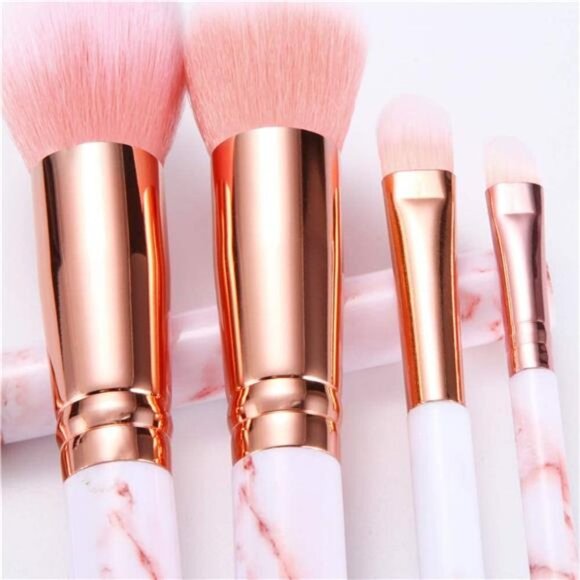 Makeup Brushes Set 16PCS Marble Make up Brushes Foundation Eyeshadow Concealer - Picture 4 of 8